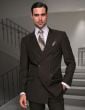 Brown Suit Mens 3 Piece Suits Peak Lapel Double Breasted Suit Jacket