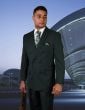 Hunter Green Suit Mens 3 Piece Suits Peak Lapel Double Breasted Suit Jacket