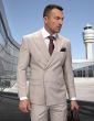 Statement Men's Outlet 2 Piece 100% Wool Fashion Suit - Solid Color