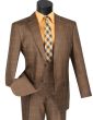 CCO Men's Outlet 3 Piece Executive Suit - Classic Glen Plaid