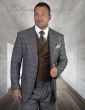Statement Men's 100% Wool 3 Piece Suit - Fashion Two Tone