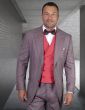 Statement Men's 100% Wool 3 Piece Suit - Fashion Two Tone