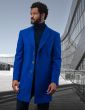 Statement Men's 3/4 Length 100% Wool Top Coat - Single Breasted