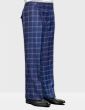 Statement Men's Outlet 100% Wool Pant - Wide Leg Plaid Slacks