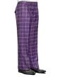 Statement Men's 100% Wool Pant - Wide Leg Plaid Slacks