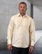 Statement Men's  Outlet Long Sleeve Woven Shirt - Light Jacquard Pattern