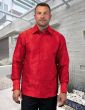 Statement Men's  Outlet Long Sleeve Woven Shirt - Light Jacquard Pattern