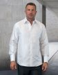 Statement Men's  Outlet Long Sleeve Woven Shirt - Light Jacquard Pattern
