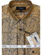 Statement Men's Long Sleeve Woven Shirt - Jacquard Two Tone
