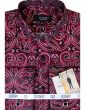 Statement Men's Long Sleeve Woven Shirt - Jacquard Two Tone