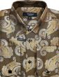 Statement Men's Long Sleeve Woven Shirt - Varied Paisley Designs
