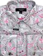 Statement Men's Long Sleeve Woven Shirt - Varied Paisley Designs
