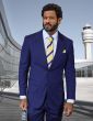 Navy Tailored Suit Peak Lapel