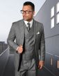 Statement Men's 3 Piece 100% Wool Fashion Outlet Suit - Bold Pinstripe