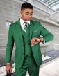 Statement Men's Outlet 100% Wool 3 Piece Suit - Bold Solid Colors