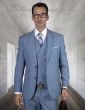 Statement Men's 100% Wool 3 Piece Suit - Bold Solid Colors