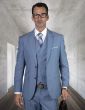 Statement Men's Outlet 100% Wool 3 Piece Suit - Bold Solid Colors