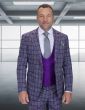Statement Men's Outlet 3 Piece 100% Wool Modern Fit Suit - Solid Scoop Vest