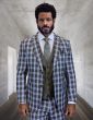 Statement Men's 3 Piece 100% Wool Modern Fit Suit - Solid Color Vest