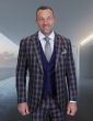 Statement Men's 3 Piece 100% Wool Modern Fit Suit - Solid Color Vest