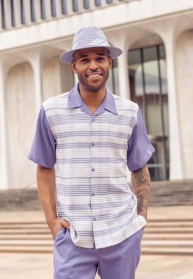 Purple Leisure Suit Clothing Mens Walking Suits
