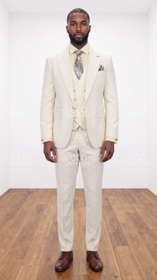 Statement Men's Outlet 3 Piece 100% Wool Fashion Suit - Bold Colors