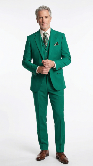 Emerald Green Suit Mens Suits Notch Lapel