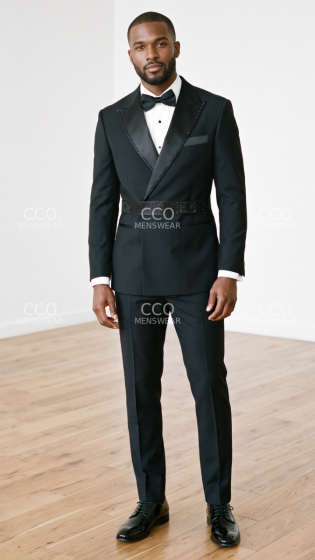 Black Tux Modern Fit Tuxedos Men's Tuxedos