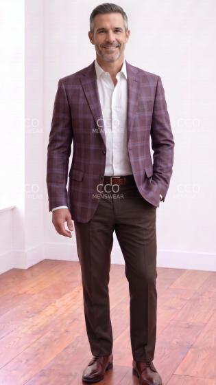 Mauve Blazer Single Breasted Jacket Men's Coats