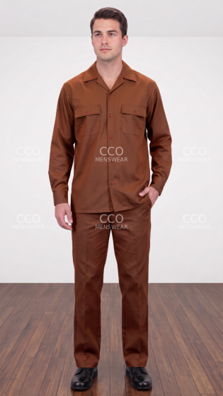 Statement Men's Outlet 2 Piece 100% Wool Walking Suit - Pleated Wide Leg Pants