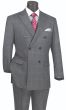 Vinci Men's 2 Piece Double Breasted Suit - Fashion Glen Plaid