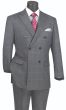 CCO Men's Outlet 2 Piece Double Breasted Suit - Fashion Glen Plaid