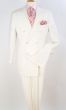 Apollo King Men's 3pc 100% Worsted Wool Outlet Suit - Double Breasted