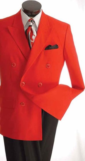 Vittorio St. Angelo Men's Double Breasted Outlet Blazer - Brass Buttons