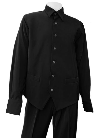 CCO Men's Outlet 2 Piece Long Sleeve Vest Set - Casual Urban Style
