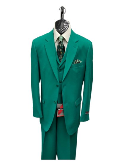 Zacchi Men's 3 Piece Poplin Suit - Spring Colors