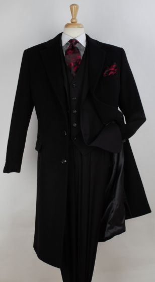 Apollo King Men's Outlet Full Length Top Coat - 3 Button Coat