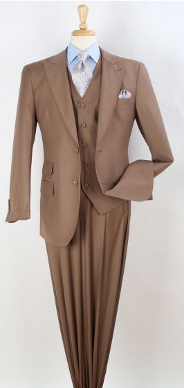 Royal Diamond Men's 3 Piece Executive Suit - Peak Lapel