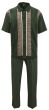 Silversilk Men's 2 Piece Short Sleeve Walking Suit - Square Spirals