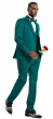 Tazio Men's Outlet 4 Piece Skinny Fit Suit - Bright Polka Dot