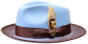 Bruno Capelo Men's 100% Australian Wool Felt Fedora Hat - Snap Brim