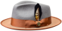 Bruno Capelo Men's 100% Australian Wool Felt Fedora Hat - Snap Brim