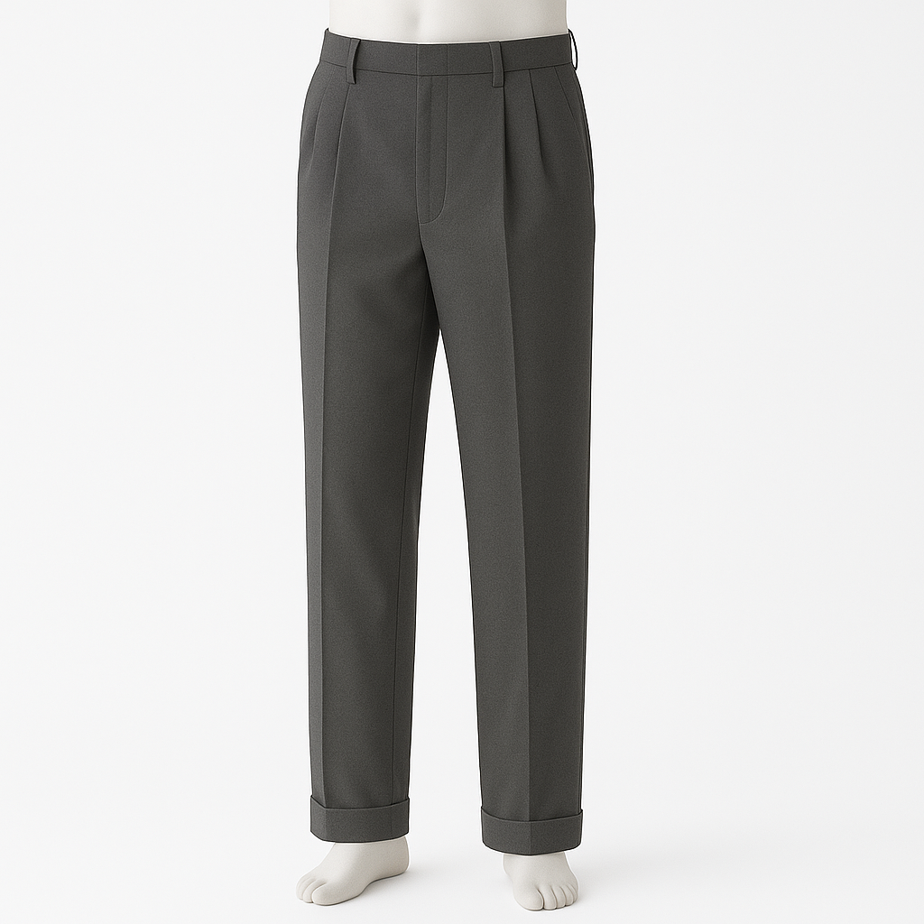 Zacchi Men's Pleated Pants - Classic Style