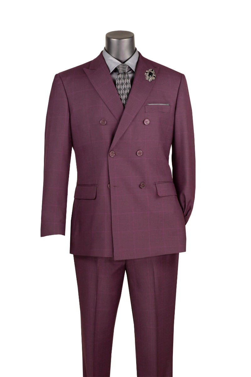 Vinci Men's 2 Piece Slim Fit Suit - Adjustable Waistband
