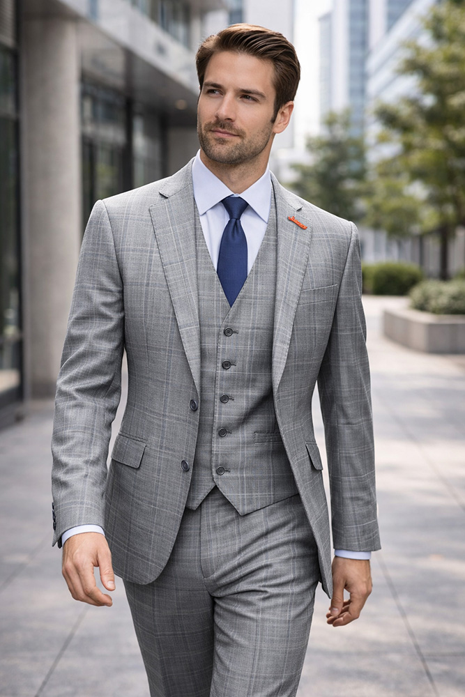Versace Men's 2 Piece 100% Wool Suit - Luxury Italian Suit
