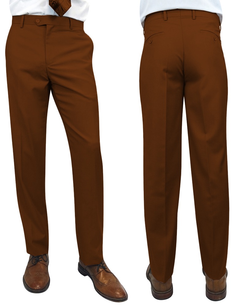 Zegarie Men's Flat Front Pants - Modern Fit Slacks