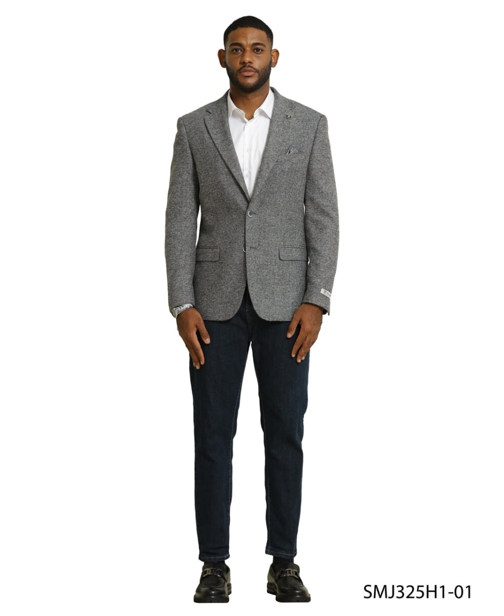 Stacy Adams Men's Hybrid Fit Sport Coat - Rhinestone Embedded Peak