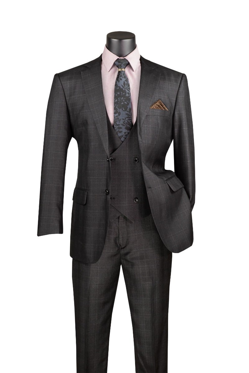 Canto Men's 3 Piece Microfiber Urban-Zoot Suit - Pic Stitching