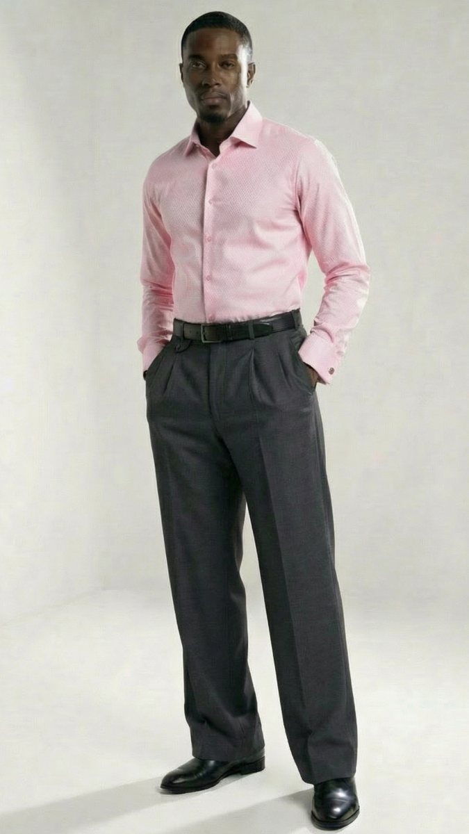 Apollo King Men's Semi Wide Leg Pants - 100% Wool Pants