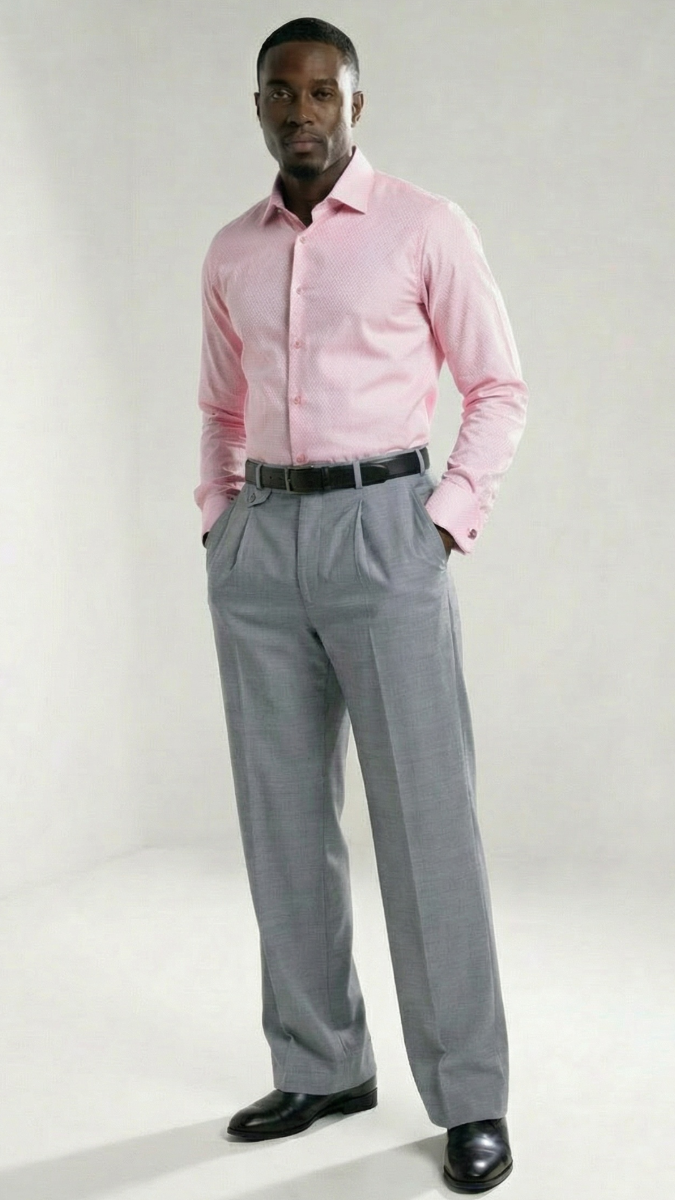Apollo King Men's Semi Wide Leg Pants - 100% Wool Pants